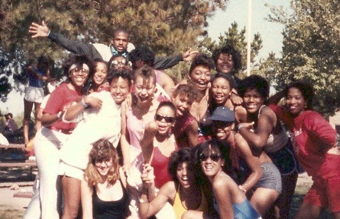 Group of classmates at the park