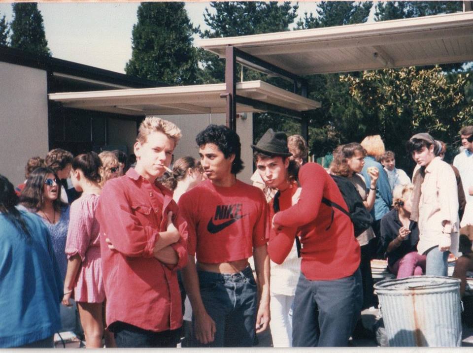 Classmates outside the classrooms